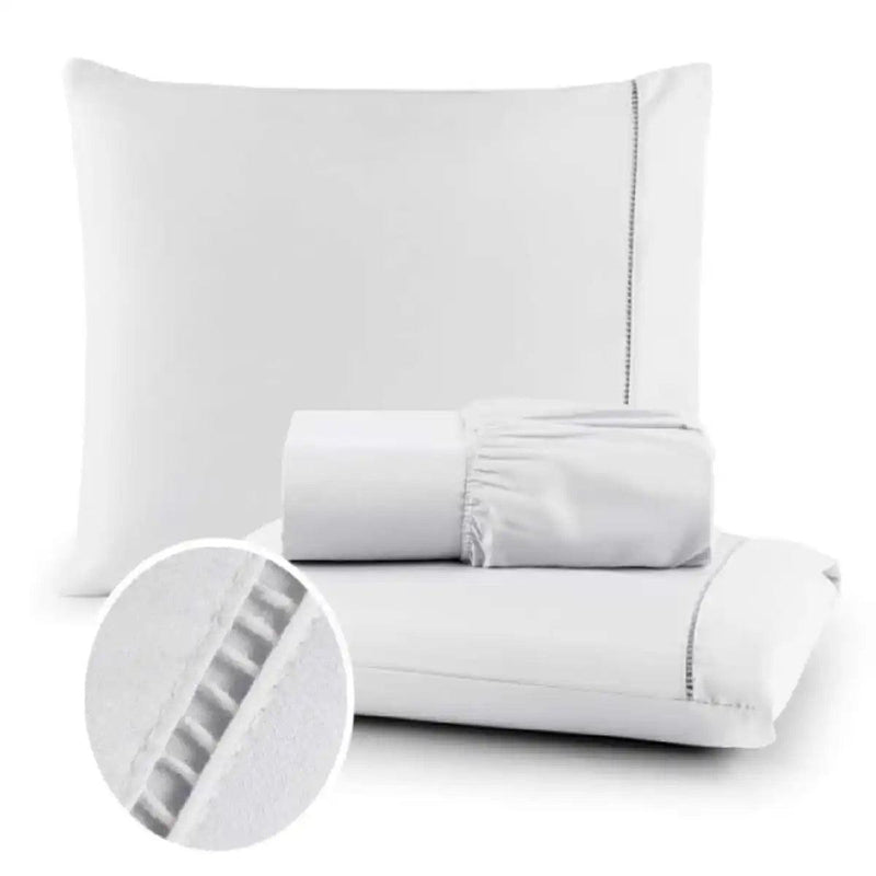 Conjunto de lençóis QUEEN 3 peças 400 pontos de micropercale fio palito