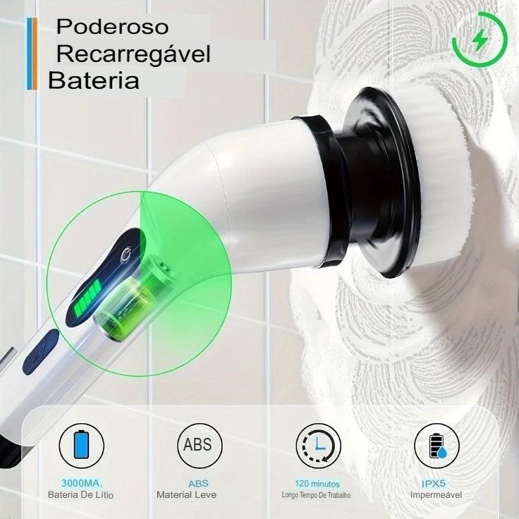 Escova de limpeza elétrica sem fio