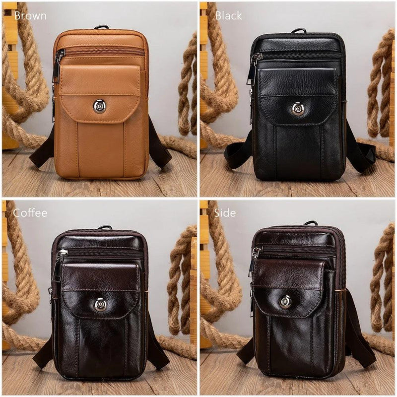 WESTAL Bolsa Masculina Pequena de Couro