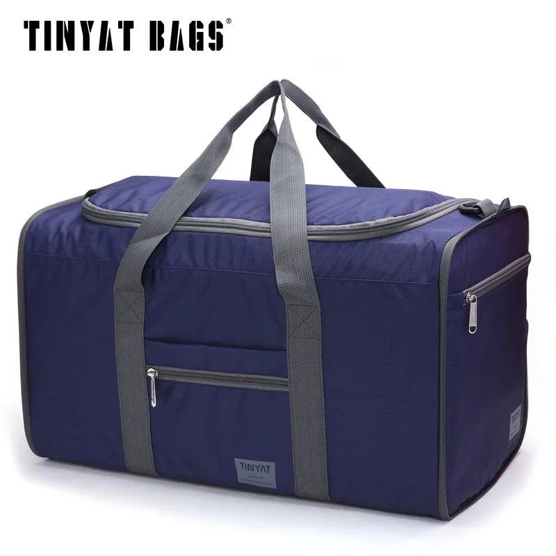 TINYAT Masculino Homens Bolsa de Viagem Dobrável