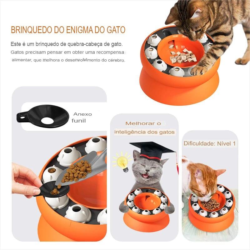 Tigela de gato quebra-cabeça brinquedo