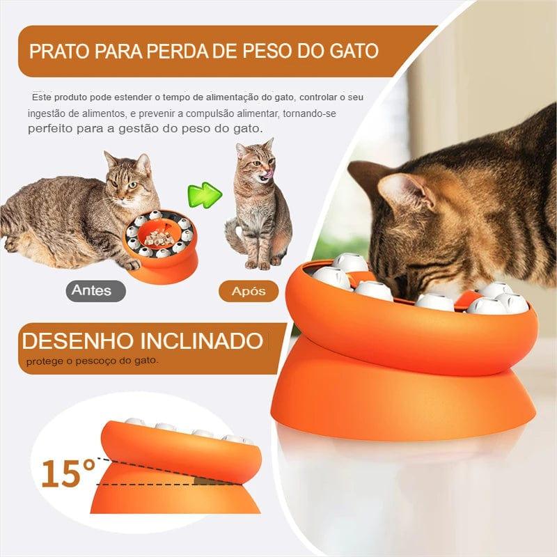 Tigela de gato quebra-cabeça brinquedo