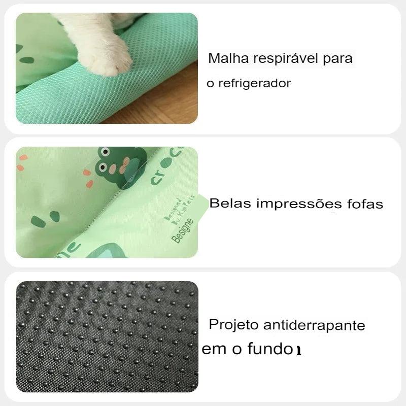 Cama de gato de estimação de verão refrescante almofada