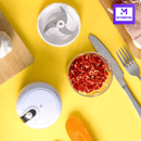 CutMix – Mini Processador de Alimentos Elétrico 250ml com 3 Lâminas Inox e USB Recarregável