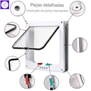 Porta de aba para gato com trava 4 vias – segurança máxima e controle de acesso para seu pet