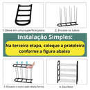 Sapateira e Organizador Minimalista Ajustável – Praticidade e Resistência para Seu Espaço